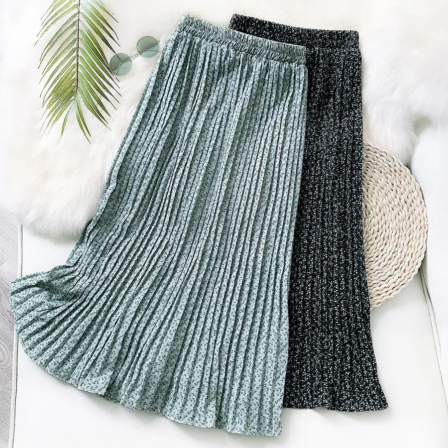 Женская шифоновая юбка, Повседневная плиссированная юбка с принтом, ретро-стиль, стрейч, с высокой талией, в Корейском стиле, лето 2021
Женская шифоновая юбка, Повседневная плиссированная юбка с принтом, ретро-стиль, стрейч, с высокой талией, в Корейском стиле, лето 2021