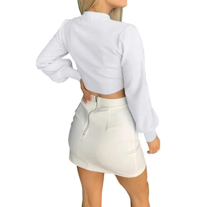 2021 Women Fashion Mini Sweaters Female Casual Solid Color Round Neck Short Corp Top Women Long Sleeve Pullover Tops
2021 Women Fashion Mini Sweaters Female Casual Solid Color Round Neck Short Corp Top Women Long Sleeve Pullover Tops
