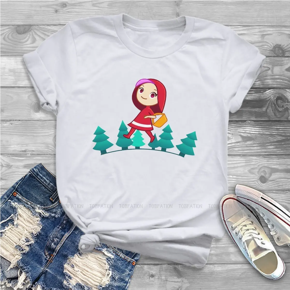 Walk Around Sweet Girls Women T-Shirt Little Red Riding Hood Blusas Harajuku Casual Short Sleeve Vintage Oversized Tops
Walk Around Sweet Girls Women T-Shirt Little Red Riding Hood Blusas Harajuku Casual Short Sleeve Vintage Oversized Tops
