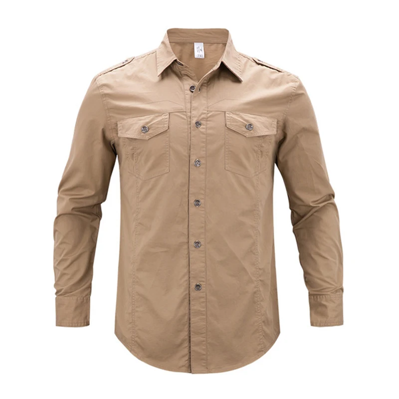 Мужская Уличная Военная тактическая рубашка с длинным рукавом, 100% хлопок, дышащие износостойкие топы, рубашки для альпинизма, походов и рыбалки, 5XL 
Мужская Уличная Военная тактическая рубашка с длинным рукавом, 100% хлопок, дышащие износостойкие топы, рубашки для альпинизма, походов и рыбалки, 5XL