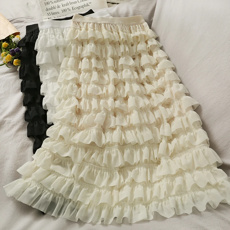 Women High Waist RUFFLE MESH TUTU SKIRT Sheer Net Tulle Pleated Long Cake Skirt Slim Fit Black White Bohemia New 2022 Laides
Women High Waist RUFFLE MESH TUTU SKIRT Sheer Net Tulle Pleated Long Cake Skirt Slim Fit Black White Bohemia New 2022 Laides