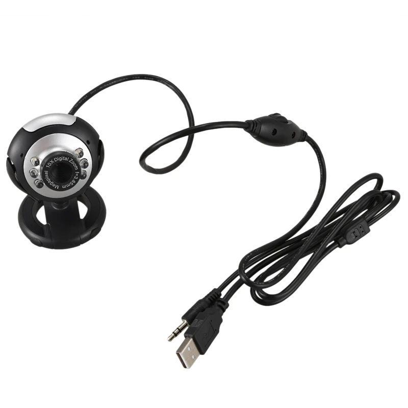 USB 6 LED Caméra de Vision Nocturne PC Webcam Réseau avec Microphone pour MSN ICQ AIM Réunion Skype Net, Noir
USB 6 LED Caméra de Vision Nocturne PC Webcam Réseau avec Microphone pour MSN ICQ AIM Réunion Skype Net, Noir