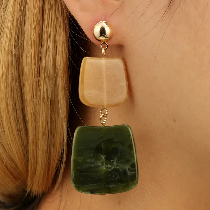 Fashion Big Resin Drop Earrings For Women 2020 New Acrylic Large Square Earrings Trendy statement Geometric Jewelry
Fashion Big Resin Drop Earrings For Women 2020 New Acrylic Large Square Earrings Trendy statement Geometric Jewelry