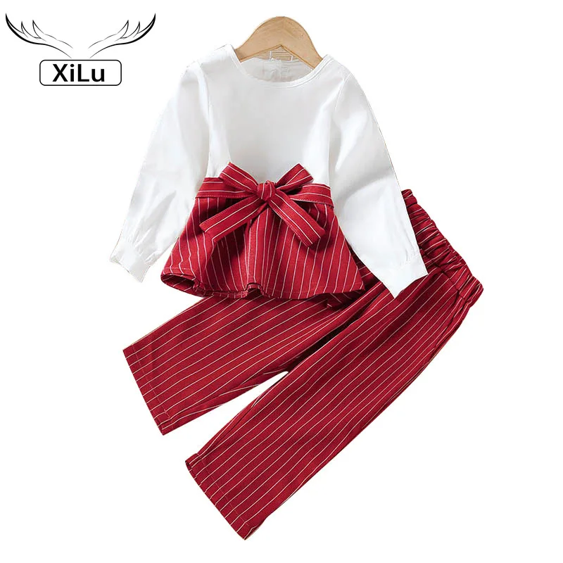 Girls' Belt Bowknot Korean Striped Two-piece Suit Kids Boutique Clothing Wholesale Toddler Girl Fall Clothes Kids Clothes Girls 
Girls' Belt Bowknot Korean Striped Two-piece Suit Kids Boutique Clothing Wholesale Toddler Girl Fall Clothes Kids Clothes Girls