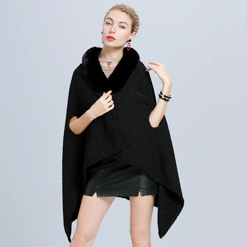 swyivy Warm Fur Collar Ponchos Women Capes Pullover 2020 New Winter Coats Female Fashon Cloak Poncho Ladies Capes
swyivy Warm Fur Collar Ponchos Women Capes Pullover 2020 New Winter Coats Female Fashon Cloak Poncho Ladies Capes