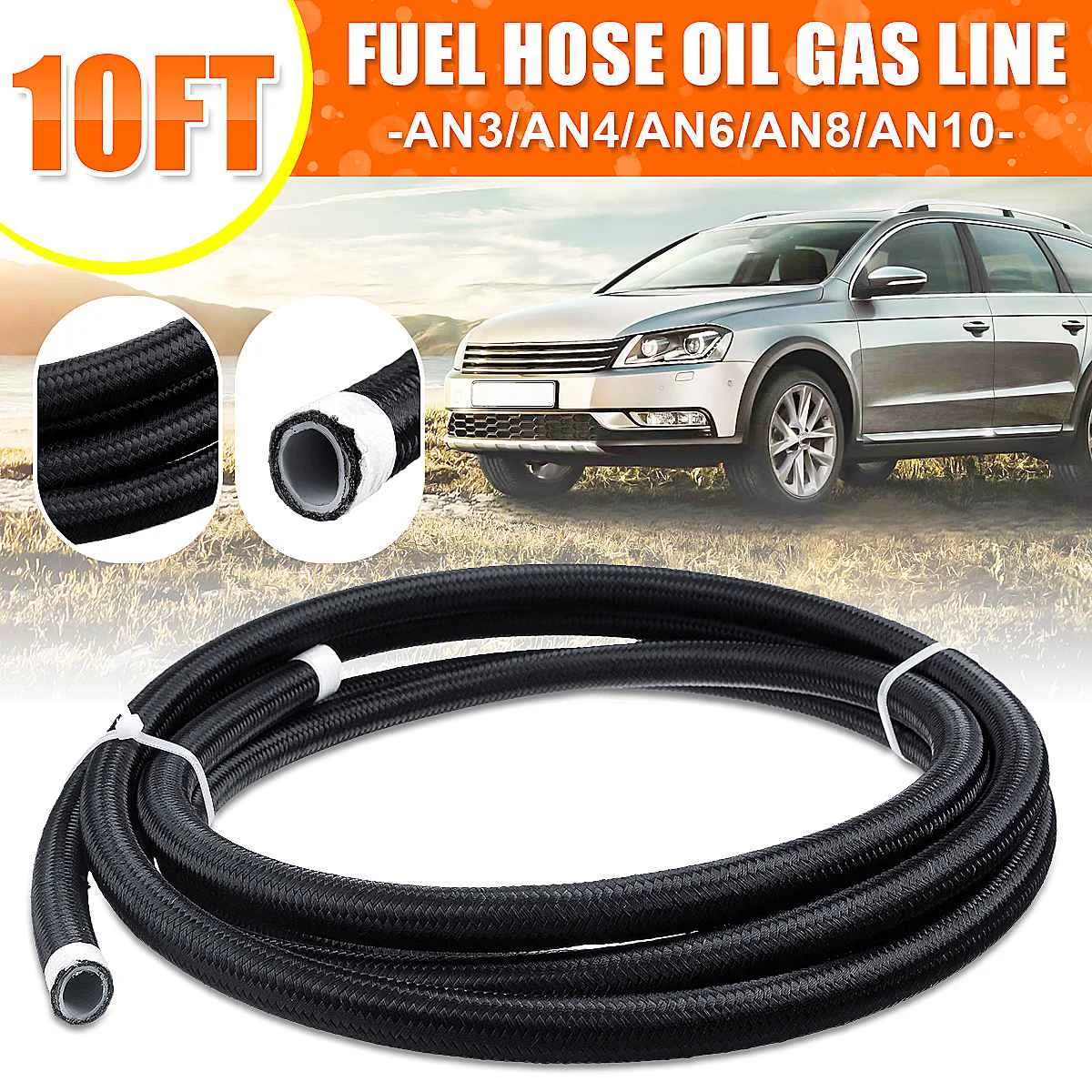 3/5/8/10/20FT AN3/AN4/AN6/AN8/AN10 Fuel Hose Oil Gas Line PTFE Nylon Stainless Steel Braided Black for Car Fuel Supply
3/5/8/10/20FT AN3/AN4/AN6/AN8/AN10 Fuel Hose Oil Gas Line PTFE Nylon Stainless Steel Braided Black for Car Fuel Supply