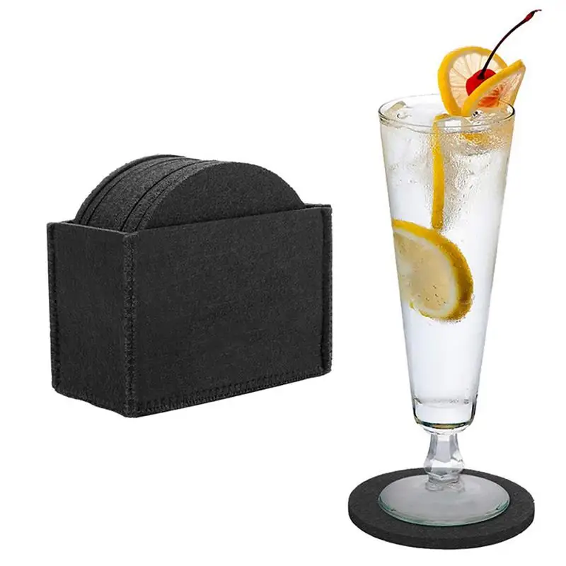 8pcs Heat Resistant Felt Coaster Set Drink Coaster Round Absorbent Cup Coaster Bowl Coaster With Storage Case Cup Accessories
8pcs Heat Resistant Felt Coaster Set Drink Coaster Round Absorbent Cup Coaster Bowl Coaster With Storage Case Cup Accessories