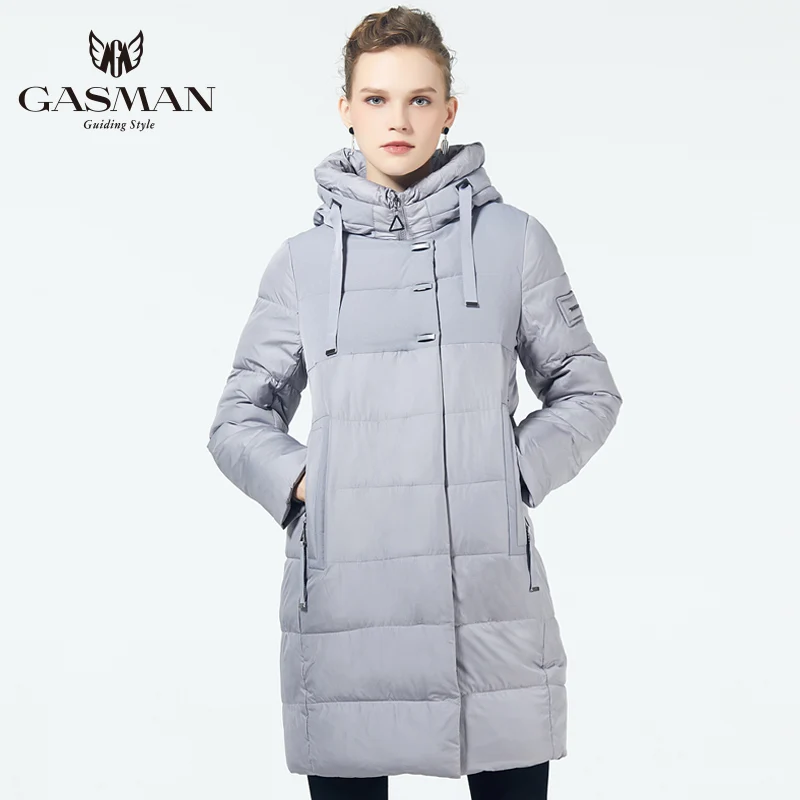 GASMAN 2019 Женская теплая Толстая куртка женский пуховик Средней Длины зимняя