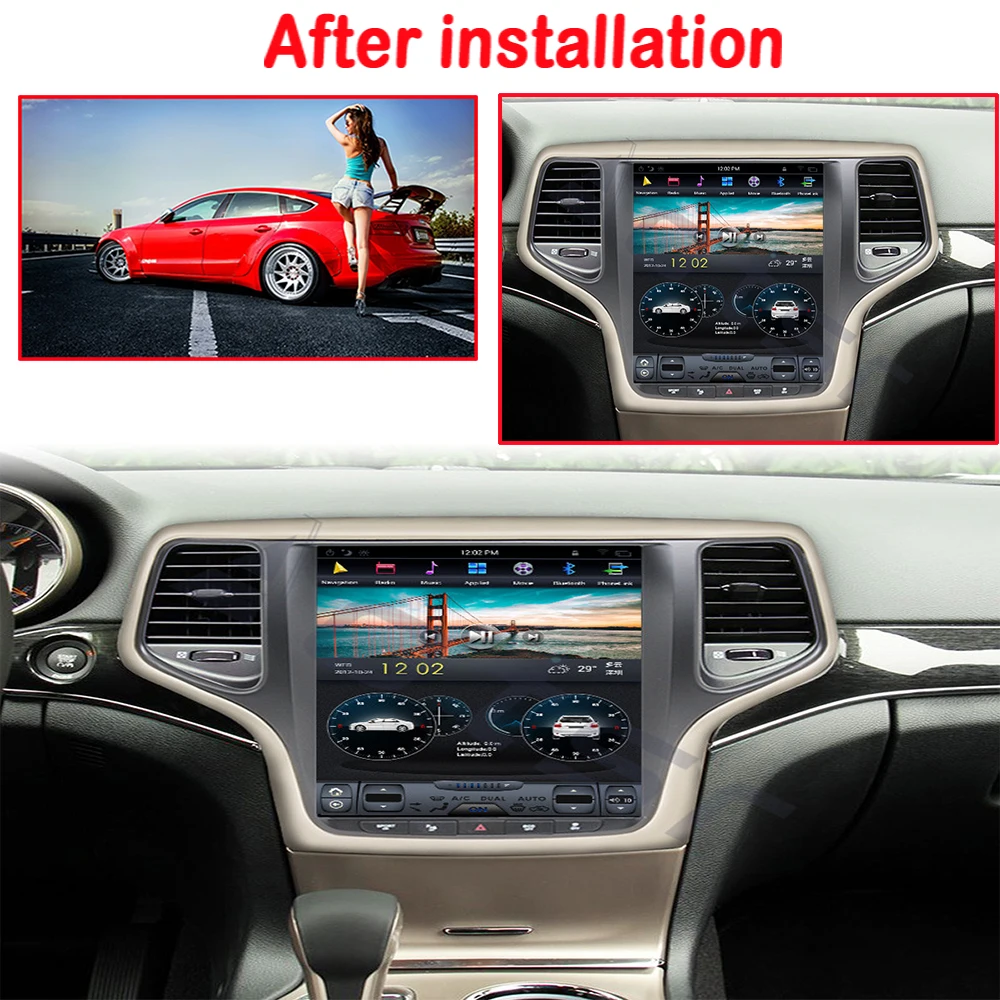 DSP Android 9 128GB Tesla Screen Car Radio GPS Navigation For JEEP Grand Cherokee 2014-2019 Auto Stereo Audio Multimedia Player
DSP Android 9 128GB Tesla Screen Car Radio GPS Navigation For JEEP Grand Cherokee 2014-2019 Auto Stereo Audio Multimedia Player