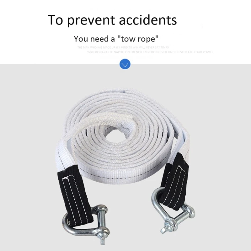 Towing Rope Strape Cable with U Hooks 5M 12Tons Shackle High Strength Nylon with Reflective Light for Car Truck Trailer
Towing Rope Strape Cable with U Hooks 5M 12Tons Shackle High Strength Nylon with Reflective Light for Car Truck Trailer