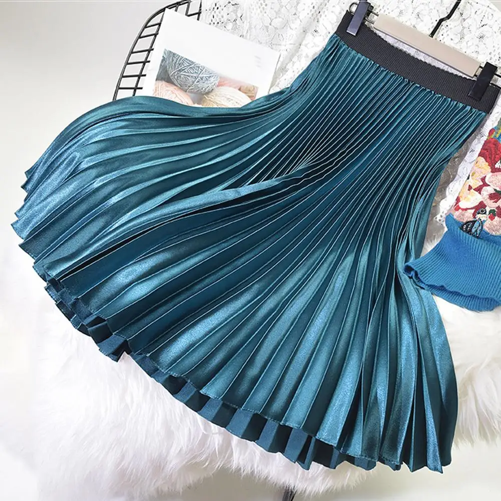 Vintage Metallic Color Women High Waist Elastic Band Maxi Long Pleated Skirt 2021 Elegant Female Skirts
Vintage Metallic Color Women High Waist Elastic Band Maxi Long Pleated Skirt 2021 Elegant Female Skirts