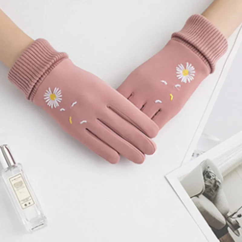Women Winter Water Proof Full Fingers Glove With Daisy Student Keep Warm Add Velvet Cycling Writing Touch Screen Glove
Women Winter Water Proof Full Fingers Glove With Daisy Student Keep Warm Add Velvet Cycling Writing Touch Screen Glove