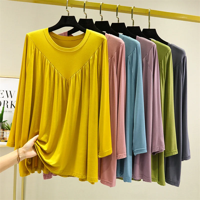 Modal Bottoming Shirt Women 'S Spring Long Sleeve T-shirt Slim-Fit Round Neck Western Style Inner Wear Underwear Top Thin Top
Modal Bottoming Shirt Women 'S Spring Long Sleeve T-shirt Slim-Fit Round Neck Western Style Inner Wear Underwear Top Thin Top