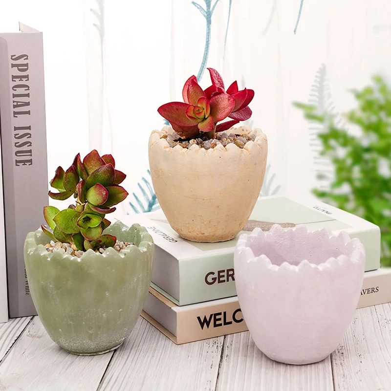 Pastoral Morandi Eggshell Cement Flowerpot Handmade Succulent Potted Plants Desktop Ornament Home Balcony Garden Decoration
Pastoral Morandi Eggshell Cement Flowerpot Handmade Succulent Potted Plants Desktop Ornament Home Balcony Garden Decoration