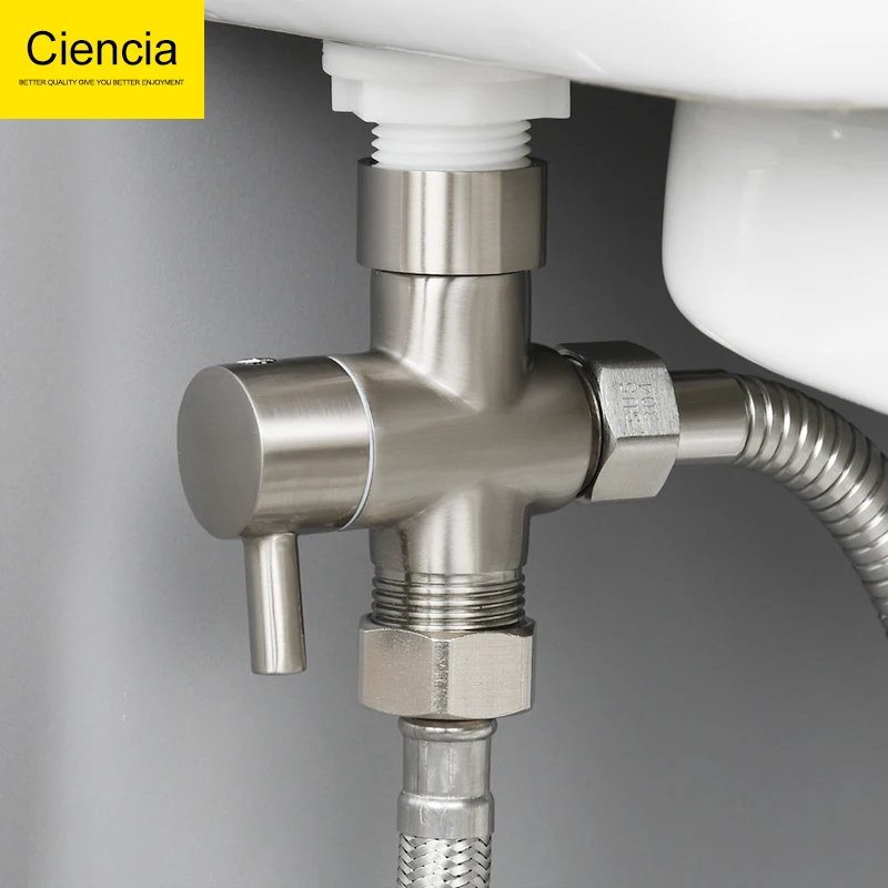 Free Shipping Brass Chrome/ Brushed Nickel 3-way 7/8 or 15/16" Diverter for Toilet and Bidet Spray Set Valve Replacement Part 
Free Shipping Brass Chrome/ Brushed Nickel 3-way 7/8 or 15/16" Diverter for Toilet and Bidet Spray Set Valve Replacement Part