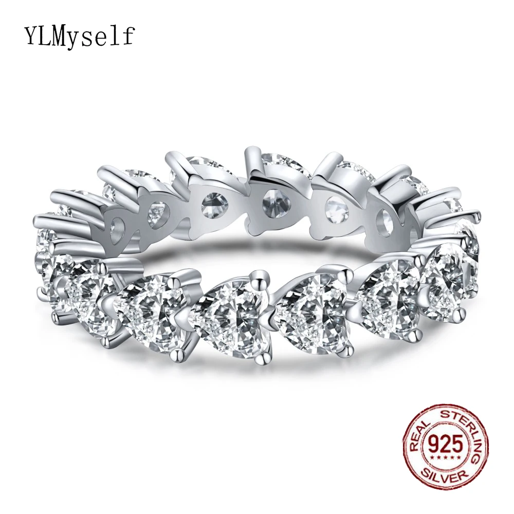 Solid Real 925 Silver Ring Size 5-10 Pave 5 mm Sparkly Heart Zircon Lovely Design Bridal Wedding Cute Fine Jewelry
Solid Real 925 Silver Ring Size 5-10 Pave 5 mm Sparkly Heart Zircon Lovely Design Bridal Wedding Cute Fine Jewelry