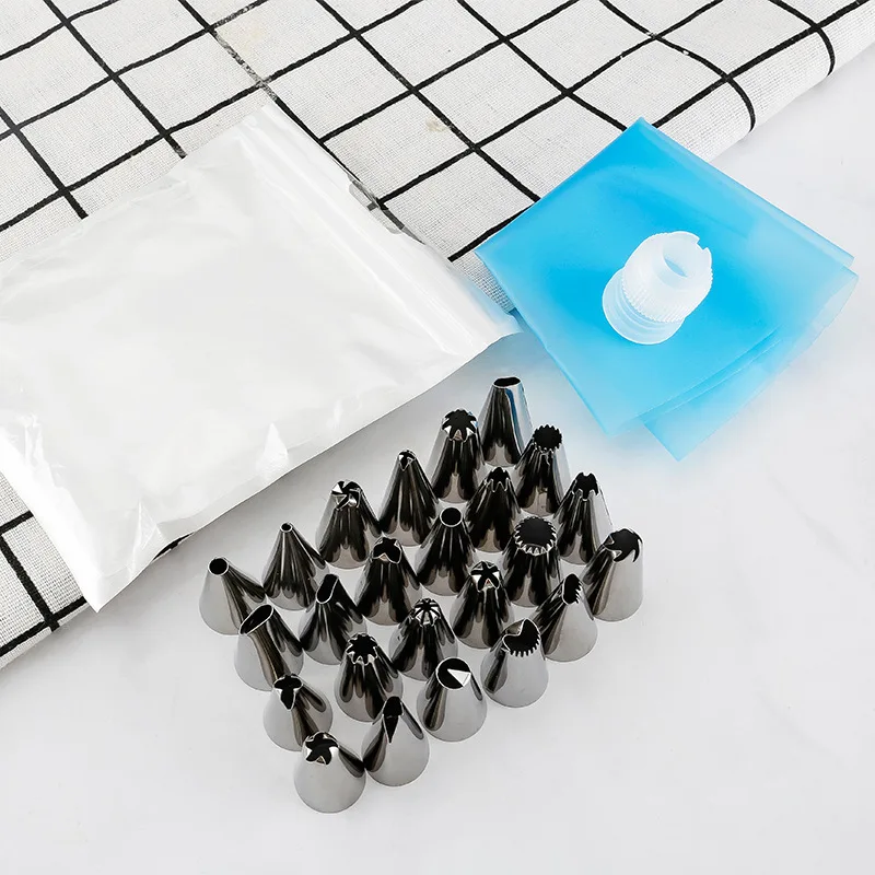 26Pcs/bag EVA Pastry Bag Tips Kitchen Icing Piping Cream Reusable Pastry Bags 24 Nozzle DIY Cake Decorating Baking Tools
26Pcs/bag EVA Pastry Bag Tips Kitchen Icing Piping Cream Reusable Pastry Bags 24 Nozzle DIY Cake Decorating Baking Tools