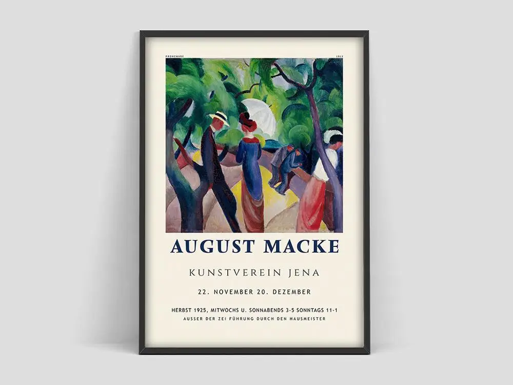 Плакат с надписью August Macke Walk плакат Balle художественная выставка Художественная