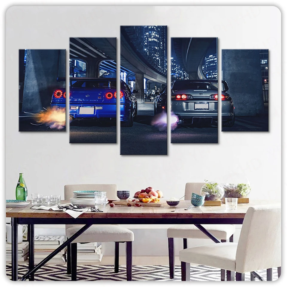 HD Canvas Printed Painting 5 Piece Wall Art Framework GTR R34 VS Supra Vehicle Home Decor Poster Picture For Living Room
HD Canvas Printed Painting 5 Piece Wall Art Framework GTR R34 VS Supra Vehicle Home Decor Poster Picture For Living Room