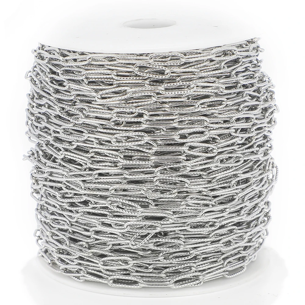 1 Meter 4mm Embossed Texture Chains Stainless Steel Laser Welding Gold Tone Rolo Link Chain for DIY Necklace Jewelry Findings
1 Meter 4mm Embossed Texture Chains Stainless Steel Laser Welding Gold Tone Rolo Link Chain for DIY Necklace Jewelry Findings