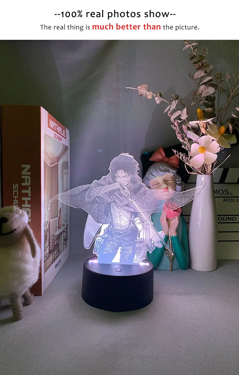 Акриловая Светодиодная лампа с 3D изображением аниме, ночсветильник с управлением смартфоном, атакующий гигантского капитана, фанатов, пода...
Акриловая Светодиодная лампа с 3D изображением аниме, ночсветильник с управлением смартфоном, атакующий гигантского капитана, фанатов, пода...