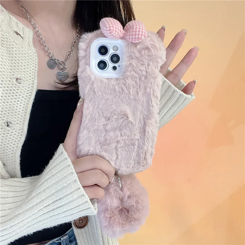 Cute Bowknot Fur Phone Cases For iPhone 13 12 11 Pro XS MAX XR X 8 7 Plus Fashion Furry Wristband Cover Case For iPhone13 12Pro
Cute Bowknot Fur Phone Cases For iPhone 13 12 11 Pro XS MAX XR X 8 7 Plus Fashion Furry Wristband Cover Case For iPhone13 12Pro