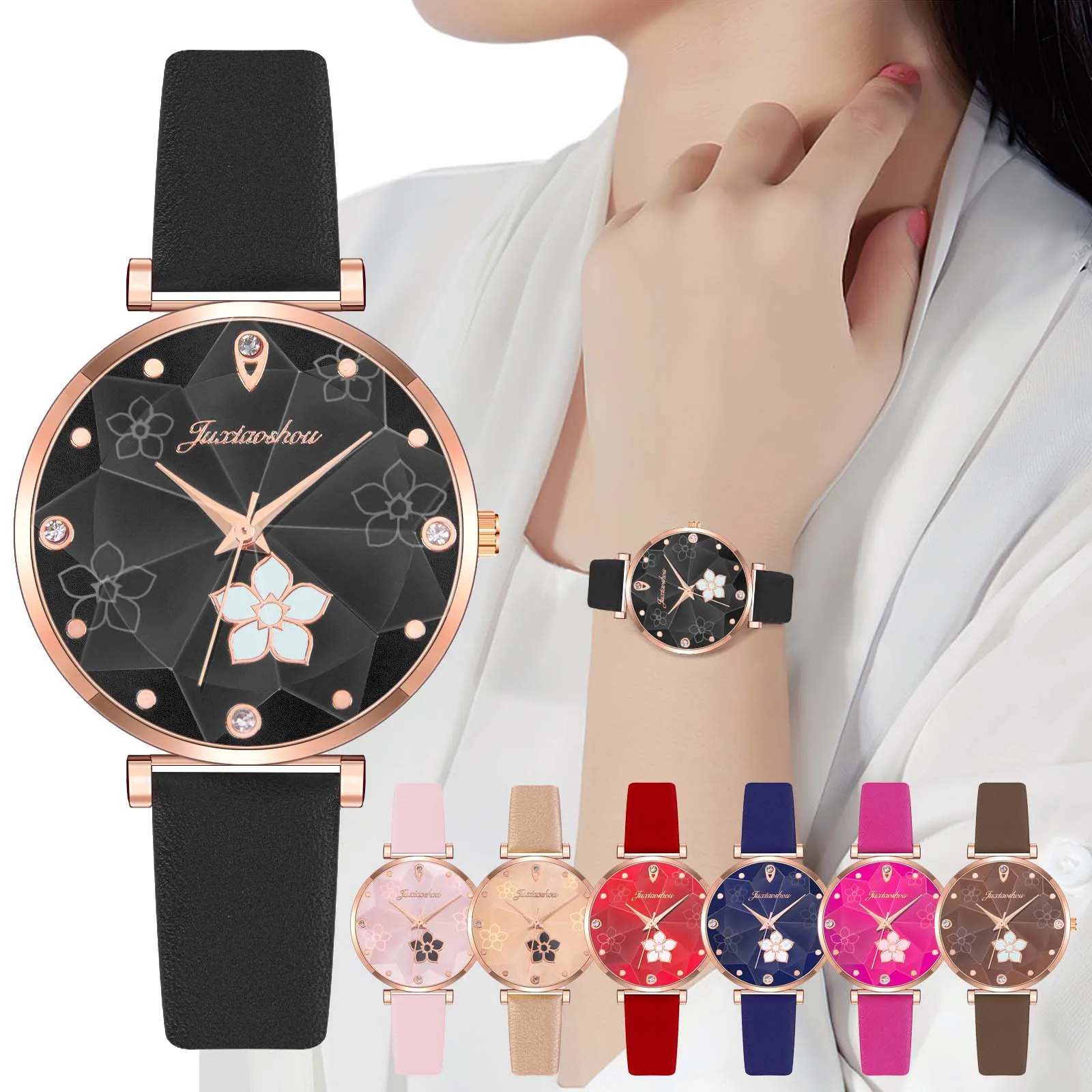 Casual luxury rose gold dial watch women diamond simple watches ladies fashion Flower Leather strap Wristwatches reloj mujer
Casual luxury rose gold dial watch women diamond simple watches ladies fashion Flower Leather strap Wristwatches reloj mujer