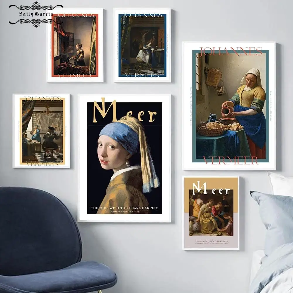 Famous Painting Girl with A Pearl Earring By Johannes Vermeer Canvas Paintings Classical Portrait Poster and Prints Home Decor
Famous Painting Girl with A Pearl Earring By Johannes Vermeer Canvas Paintings Classical Portrait Poster and Prints Home Decor