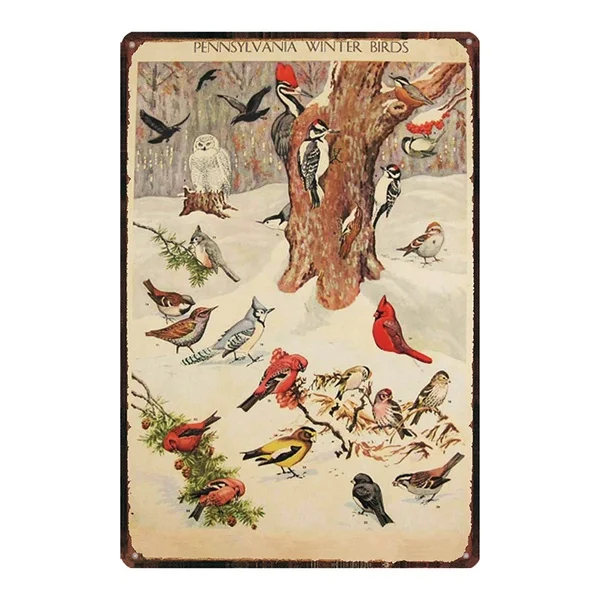Pennsylvania Winter Birds Metal Tin Sign 8x12 Inch Home Kitchen Bedroom Living Bar Pub Wall Decor
Pennsylvania Winter Birds Metal Tin Sign 8x12 Inch Home Kitchen Bedroom Living Bar Pub Wall Decor