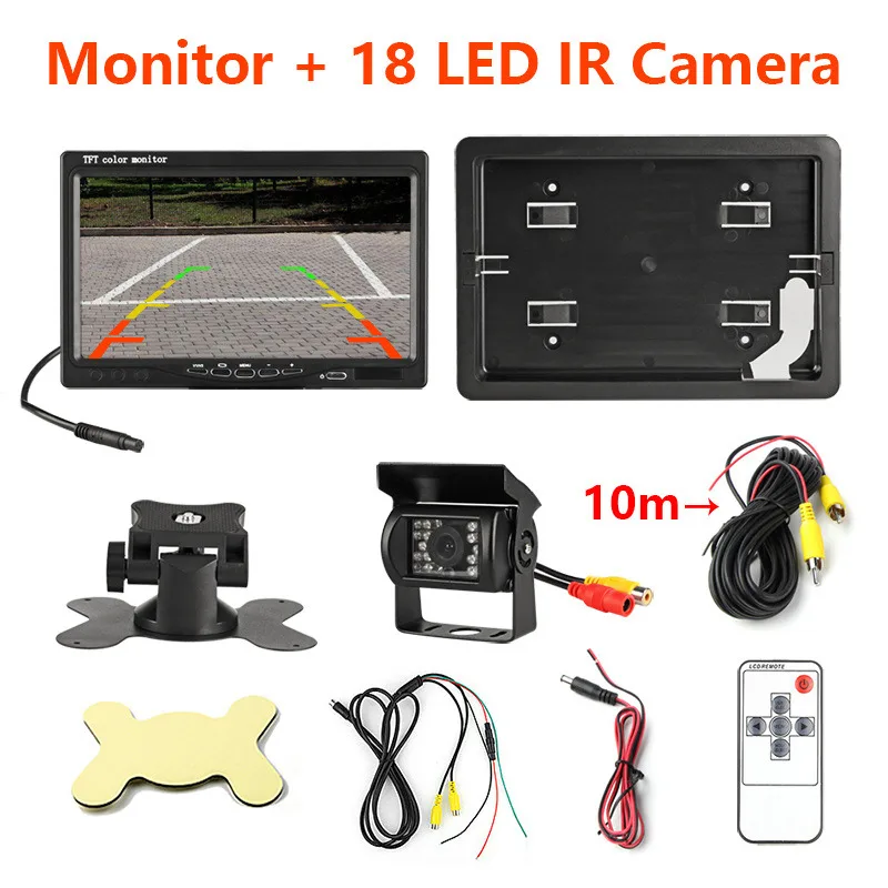 7" Wired Car monitor TFT Car Rear View Monitor Parking Rearview Night Vision 18 LED IR Waterproof + Reverse Cameras
7" Wired Car monitor TFT Car Rear View Monitor Parking Rearview Night Vision 18 LED IR Waterproof + Reverse Cameras