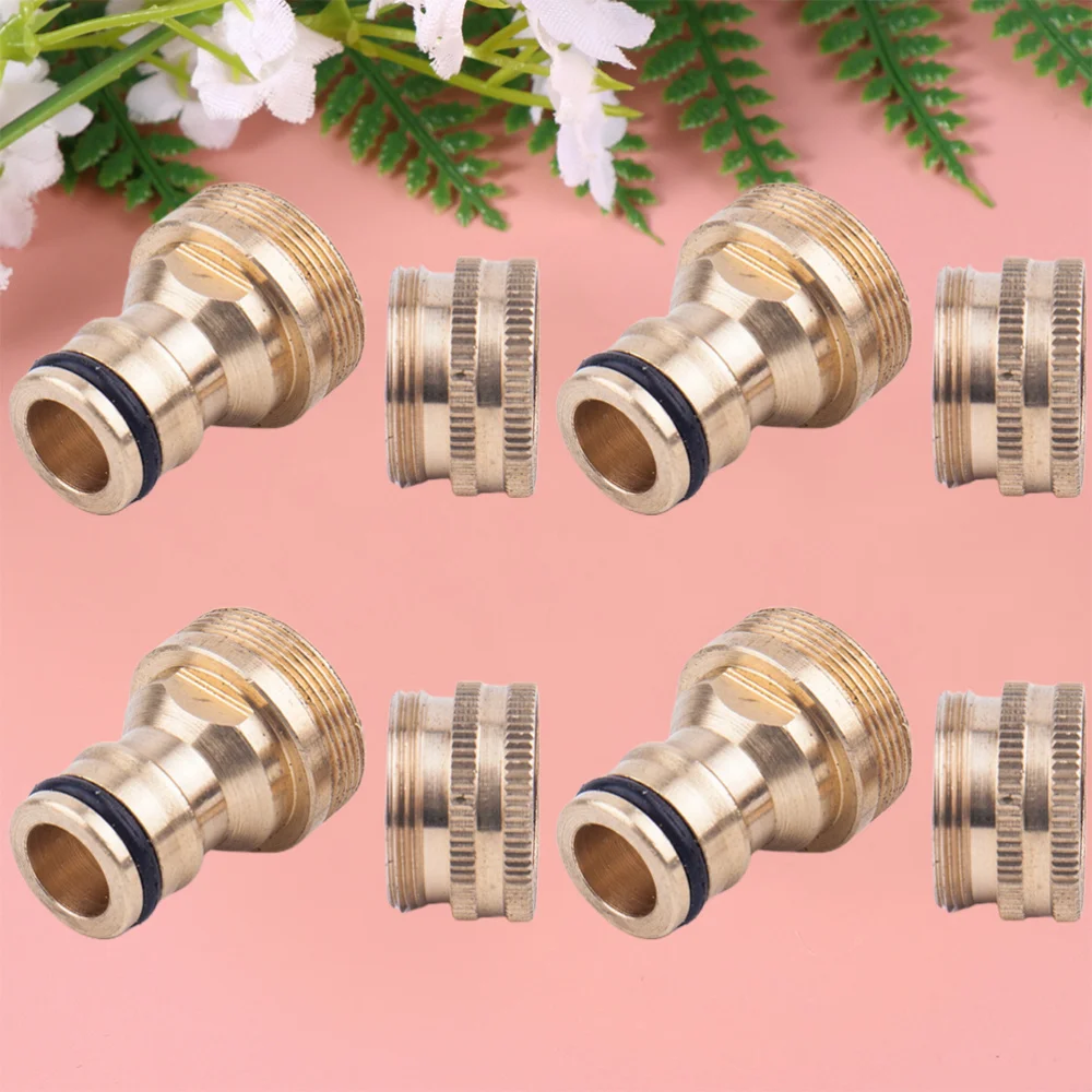 4 Sets Tap Connectors Adapter Garden Hose Quick Connector Copper Adapter (Basin Connector) 
4 Sets Tap Connectors Adapter Garden Hose Quick Connector Copper Adapter (Basin Connector)