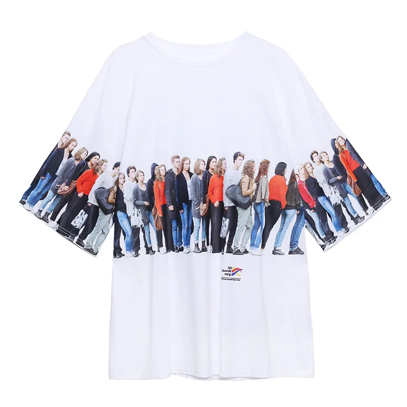 QING MO Character Printed Women T Shirt 2021 Summer Women Personality T Shirt Female Casual T Shirt Black White ZQY7263
QING MO Character Printed Women T Shirt 2021 Summer Women Personality T Shirt Female Casual T Shirt Black White ZQY7263