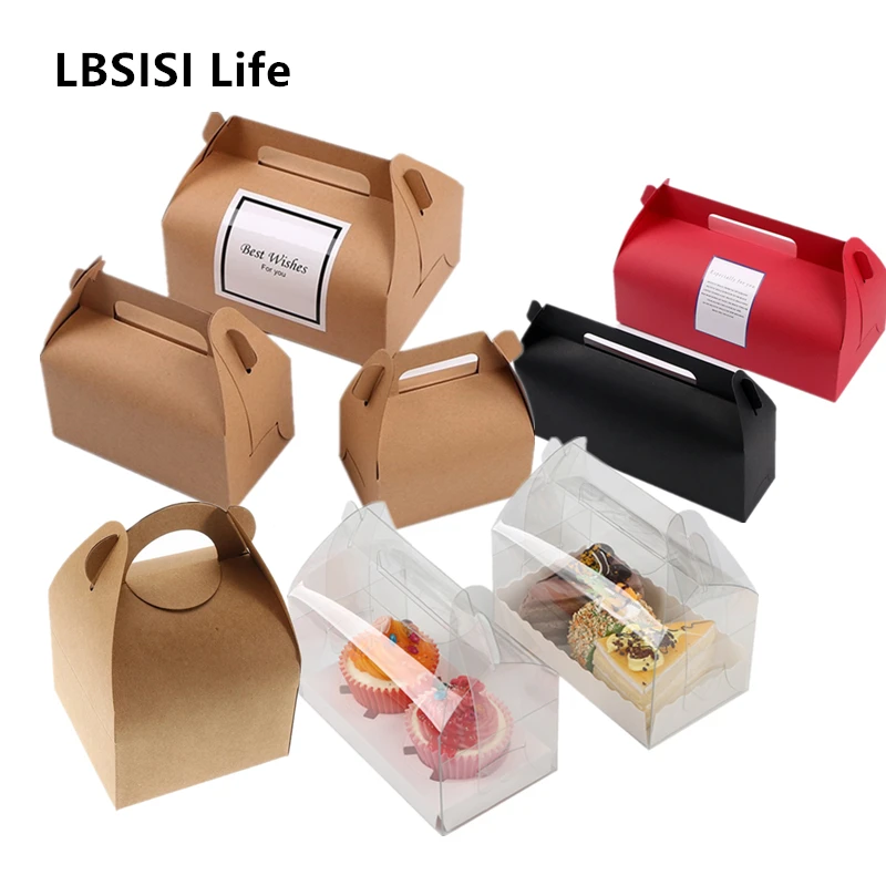 LBSISI Life 10pcs Cake Food Kraft Paper Box With Handle Boxes Christmas Birthday Wedding Party Candy Gift Packing With Sticker
LBSISI Life 10pcs Cake Food Kraft Paper Box With Handle Boxes Christmas Birthday Wedding Party Candy Gift Packing With Sticker