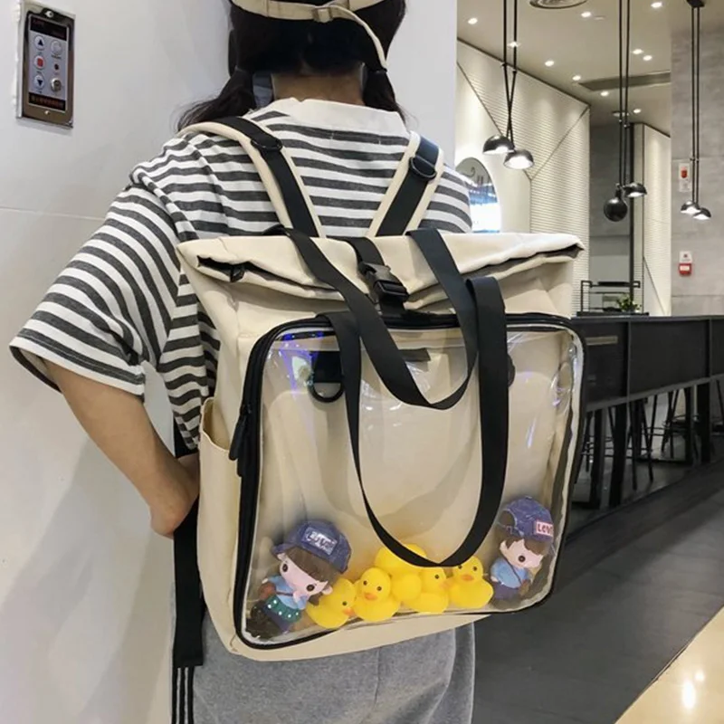 DIY Anime Itabag Kawaii Backpack Clear Pocket for Women Large Capacity Girls Transparent Shoulder Ita Bags Transparent Backpacks
DIY Anime Itabag Kawaii Backpack Clear Pocket for Women Large Capacity Girls Transparent Shoulder Ita Bags Transparent Backpacks