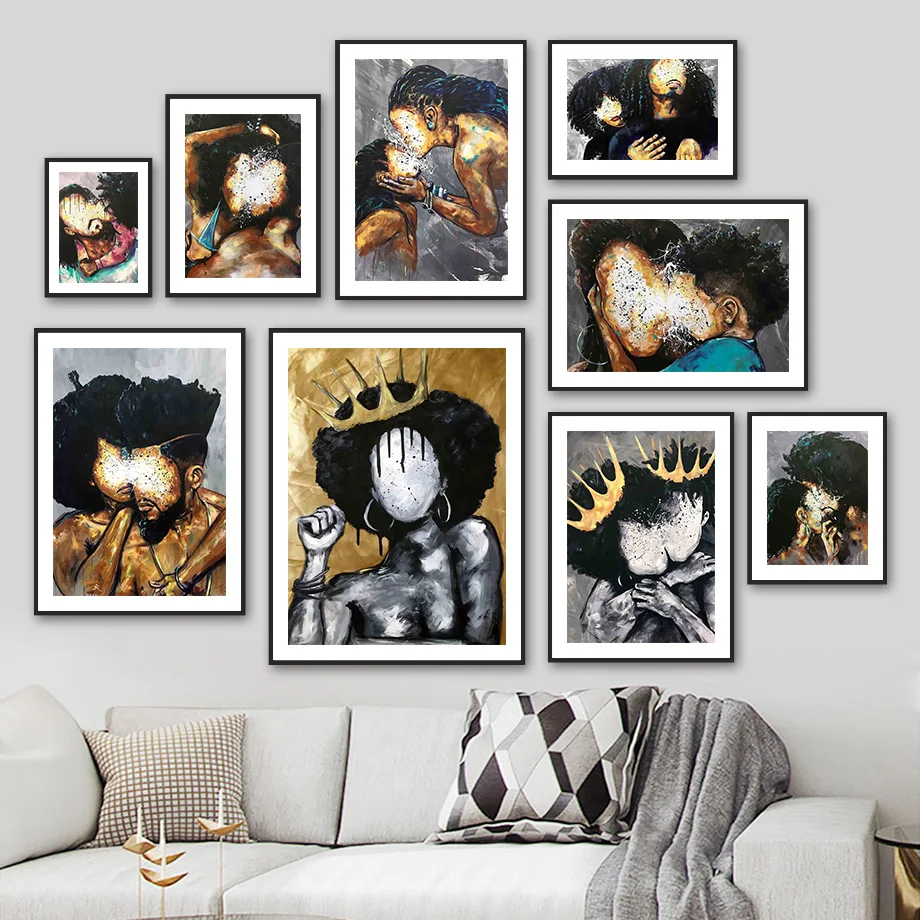 Africa Crown Black Girl Boy Love Abstract Wall Art Canvas Painting Nordic Posters And Prints Wall Pictures For Living Room Decor
Africa Crown Black Girl Boy Love Abstract Wall Art Canvas Painting Nordic Posters And Prints Wall Pictures For Living Room Decor