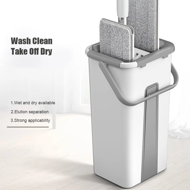YOREDE Free Hand Washing Lazy Mop Bucket For Cleaning Floors Flat Mop With Bucket For Home And Kitchen Bathroom Accessories Sets
YOREDE Free Hand Washing Lazy Mop Bucket For Cleaning Floors Flat Mop With Bucket For Home And Kitchen Bathroom Accessories Sets