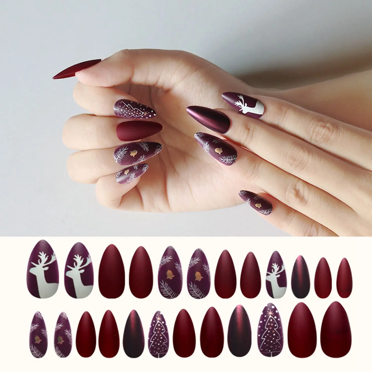 24pcs/box Christmas Style Press On Nails Ballerina False Nail Tip Full Cover Manicure Tool Detachable Fake Nails
24pcs/box Christmas Style Press On Nails Ballerina False Nail Tip Full Cover Manicure Tool Detachable Fake Nails