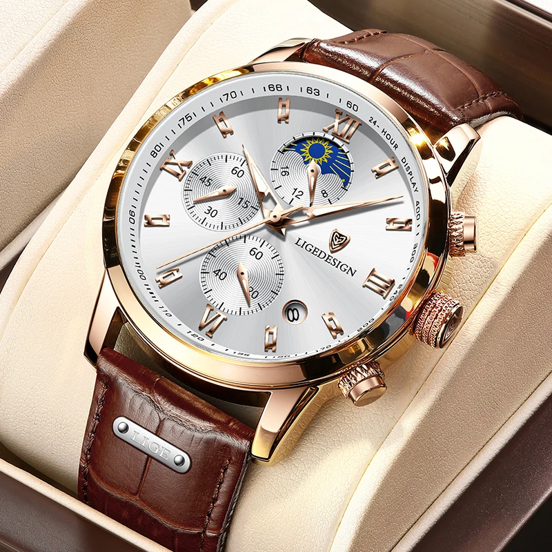 LIGE Business Mens Watches Brand Luxury Leather Waterproof Sport Quartz Chronograph Military Watch Men Clock Relogio Masculino
LIGE Business Mens Watches Brand Luxury Leather Waterproof Sport Quartz Chronograph Military Watch Men Clock Relogio Masculino