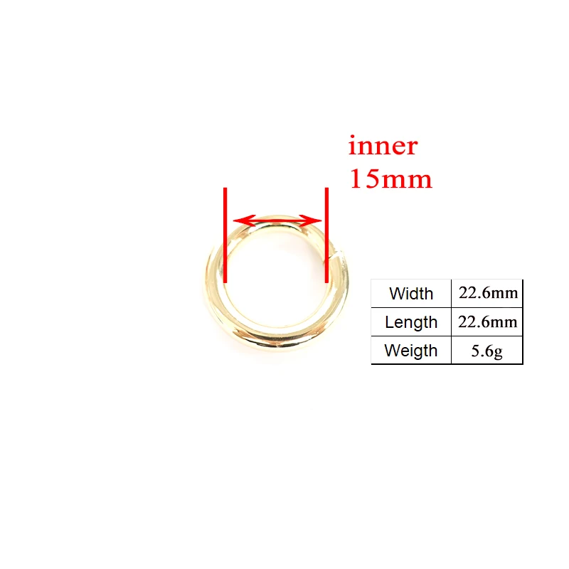 100pcs/lot O ring adjustable ring clip buckle hook for 15mm handbag backpack dog harness metal plated non-Welded O Rings YH15J
100pcs/lot O ring adjustable ring clip buckle hook for 15mm handbag backpack dog harness metal plated non-Welded O Rings YH15J