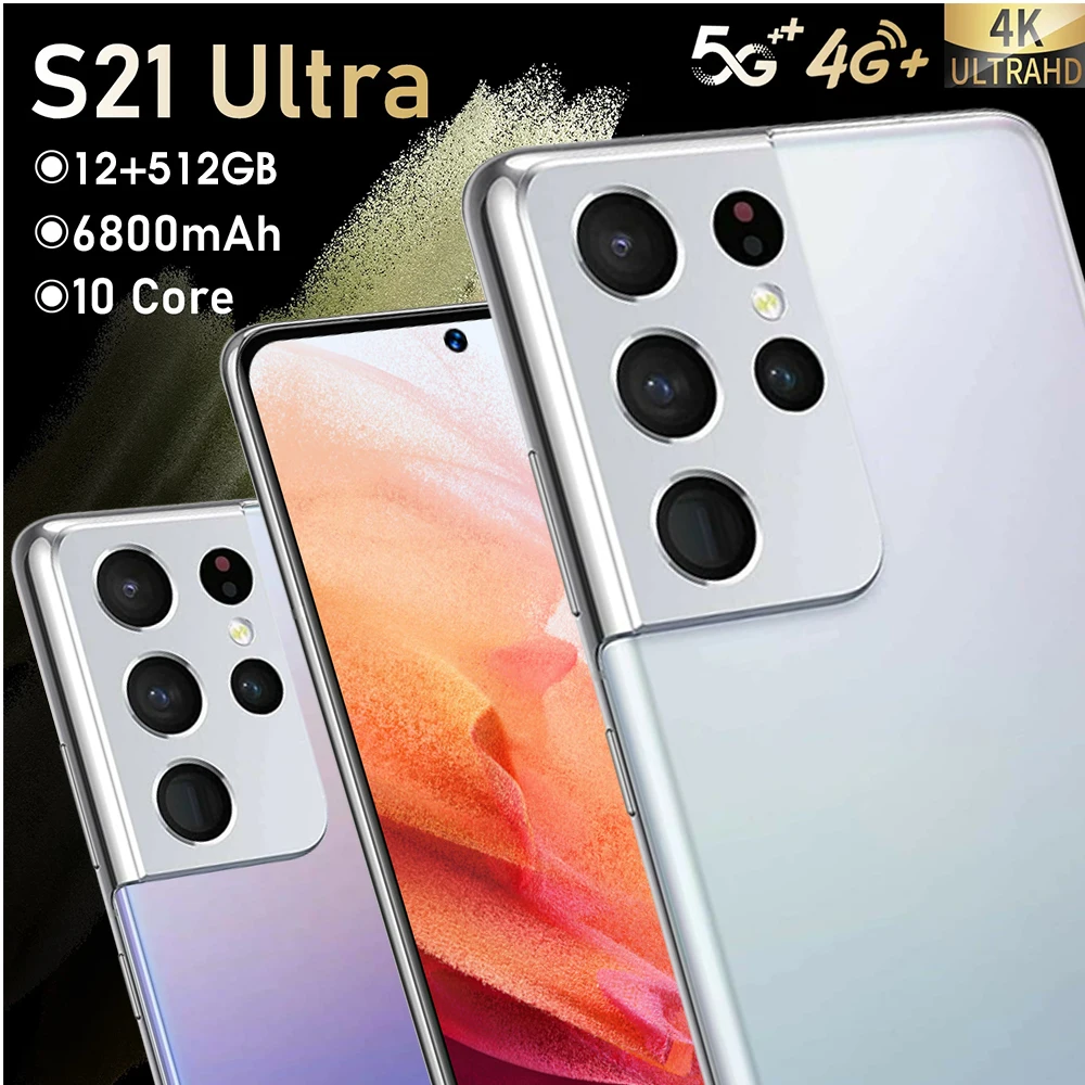 S21 Ulrta New Galxy 6.8" FHD+ Fullview Display Smartphone 24+48MP Camera 12+512GB Cellphone 6800mAh 10 Core 5G Global Version
S21 Ulrta New Galxy 6.8" FHD+ Fullview Display Smartphone 24+48MP Camera 12+512GB Cellphone 6800mAh 10 Core 5G Global Version