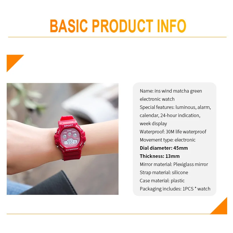 Fashion Digital Wrist Watch Unisex watch Electronic Wristwatches Women Men Waterproof Female Clock Multifunctional dropshipping
Fashion Digital Wrist Watch Unisex watch Electronic Wristwatches Women Men Waterproof Female Clock Multifunctional dropshipping