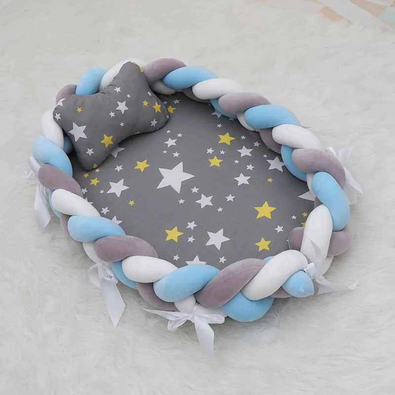 80*50cm Baby Bed Portable Crib Baby Nest Bed Weave Cot Kids Cradle Infant Bed Bumper Sides In The Crib Newborn Room Decor
80*50cm Baby Bed Portable Crib Baby Nest Bed Weave Cot Kids Cradle Infant Bed Bumper Sides In The Crib Newborn Room Decor