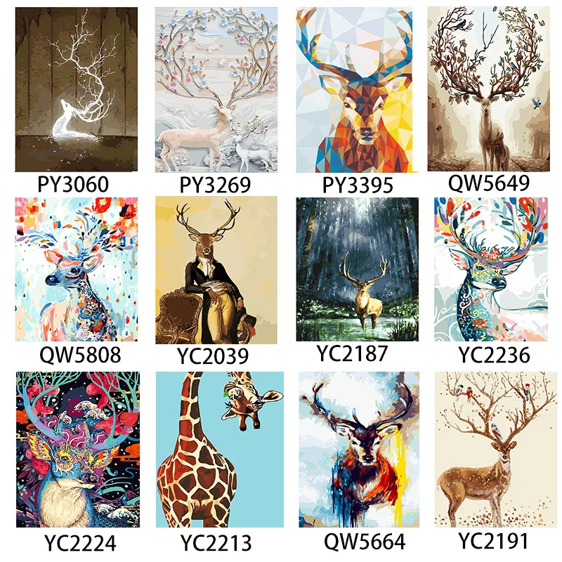 DIY Digital Oil Painting Deer 40x50cm Adult Animal Digital Frameless Canvas Painting Children Gift Home Decoration
DIY Digital Oil Painting Deer 40x50cm Adult Animal Digital Frameless Canvas Painting Children Gift Home Decoration