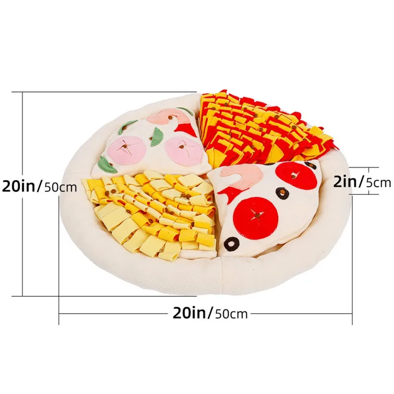 Dog Sniffing Training Pizza Mat Hidden Food Sniffing Blanket Relieve Stress Nosework Puzzle Toy Pet Interative Snuffle Mat
Dog Sniffing Training Pizza Mat Hidden Food Sniffing Blanket Relieve Stress Nosework Puzzle Toy Pet Interative Snuffle Mat