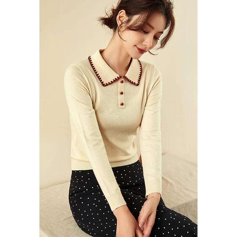 Knitwear Women's Spring and Autumn New 2021 Sweet Base Sweater Slim Fit Slimming Inner Long Sleeve Pullover Outerwear Sweater
Knitwear Women's Spring and Autumn New 2021 Sweet Base Sweater Slim Fit Slimming Inner Long Sleeve Pullover Outerwear Sweater