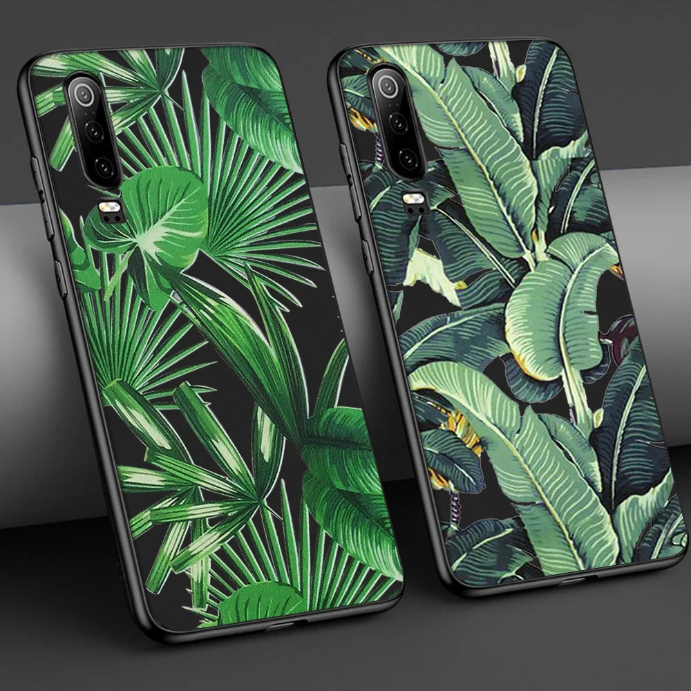 Чехол с листьями для Huawei P30 P40 P20 Lite Pro Mate 30 20 P Smart Plus 2019 Honor 9X Nova 6 чехол