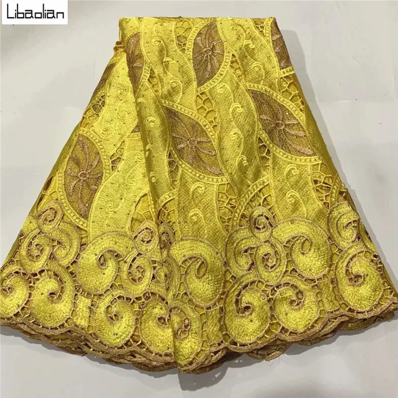 White African Guipure Cord Lace Fabric Hottest French Stones Water Soluble Cord Lace For Wedding Dresses 5yard/pcs DZ28-20
White African Guipure Cord Lace Fabric Hottest French Stones Water Soluble Cord Lace For Wedding Dresses 5yard/pcs DZ28-20