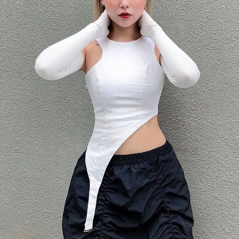 Summer White Tank Top Women Solid Sexy Design Asymmetrical Womens Crop Top With Gloves Off Shoulder Vest Tees Party Club Yuqung
Summer White Tank Top Women Solid Sexy Design Asymmetrical Womens Crop Top With Gloves Off Shoulder Vest Tees Party Club Yuqung