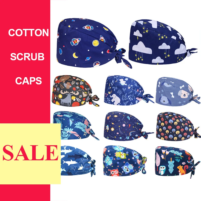 Sales Scrub Hats Work Caps Ground Skull Tie Back Cap 100% Cotton Women and Men Forehead Sweatband Adjustable Durable Chemo Hats
Sales Scrub Hats Work Caps Ground Skull Tie Back Cap 100% Cotton Women and Men Forehead Sweatband Adjustable Durable Chemo Hats