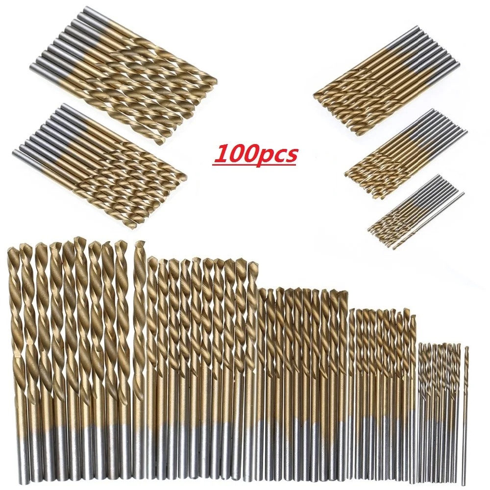 100pcs HSS Титан покрытием спиральное сверло высокое Скорость Сталь Сверла Набор инструментов Высокое качество Мощность набор инструментов 1/1.5...
100pcs HSS Титан покрытием спиральное сверло высокое Скорость Сталь Сверла Набор инструментов Высокое качество Мощность набор инструментов 1/1.5...
